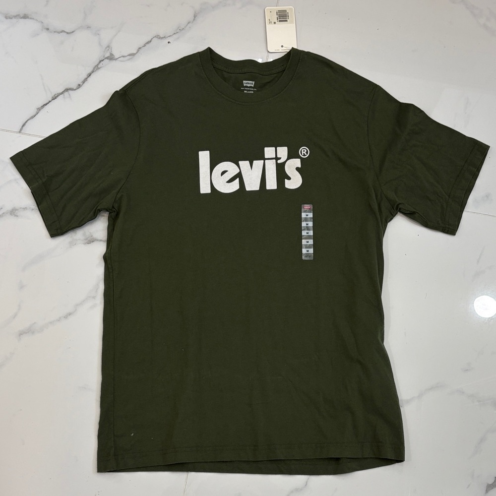 Levi's Men's Dark Green Logo T-Shirt